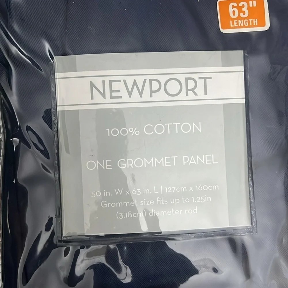 Newport Grommet Window 100 Cotton Solid Curtain Panel 50 X 63